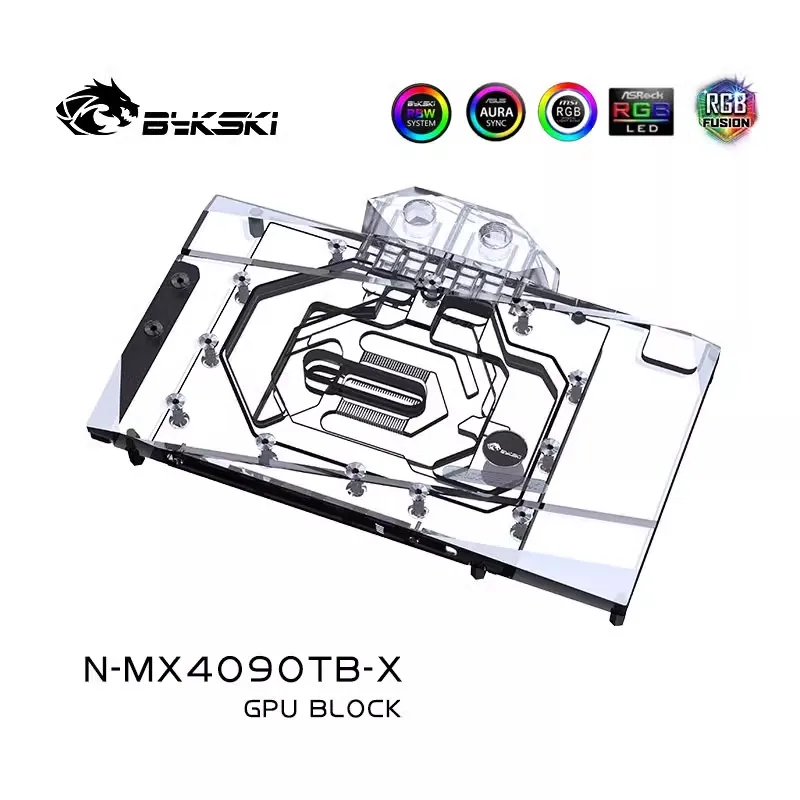 Водоблок Bykski N-MX4090TB-X д – обзор и цена Rtx 4090 Water Block Full Cover